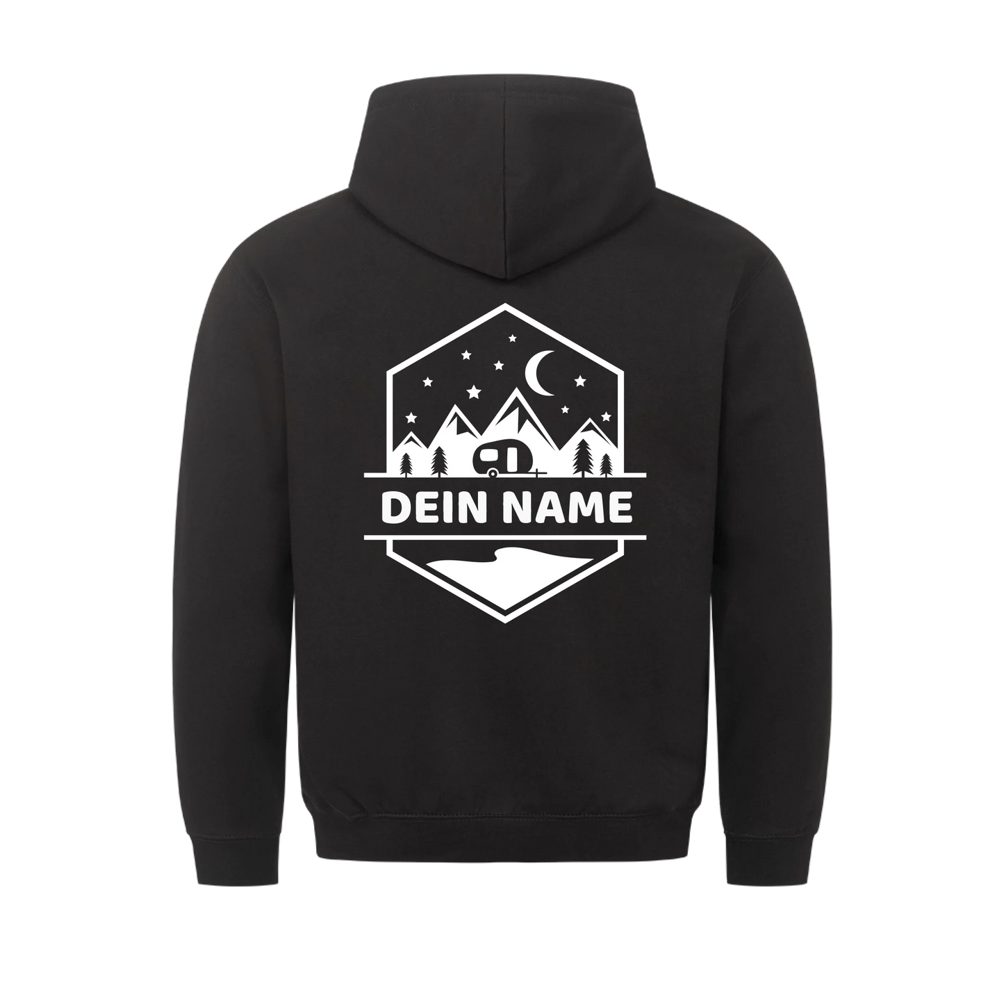 "Happy Camper Monogram" - personalisierter Hoodie - Gr. S - 4 XL