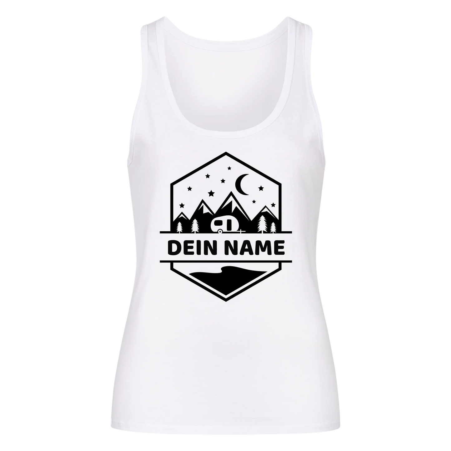"Happy Camper Monogram" - personalisiertes Tanktop - Gr. XS - XXL