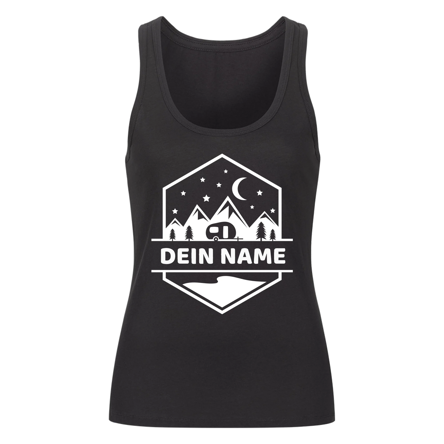 "Happy Camper Monogram" - personalisiertes Tanktop - Gr. XS - XXL